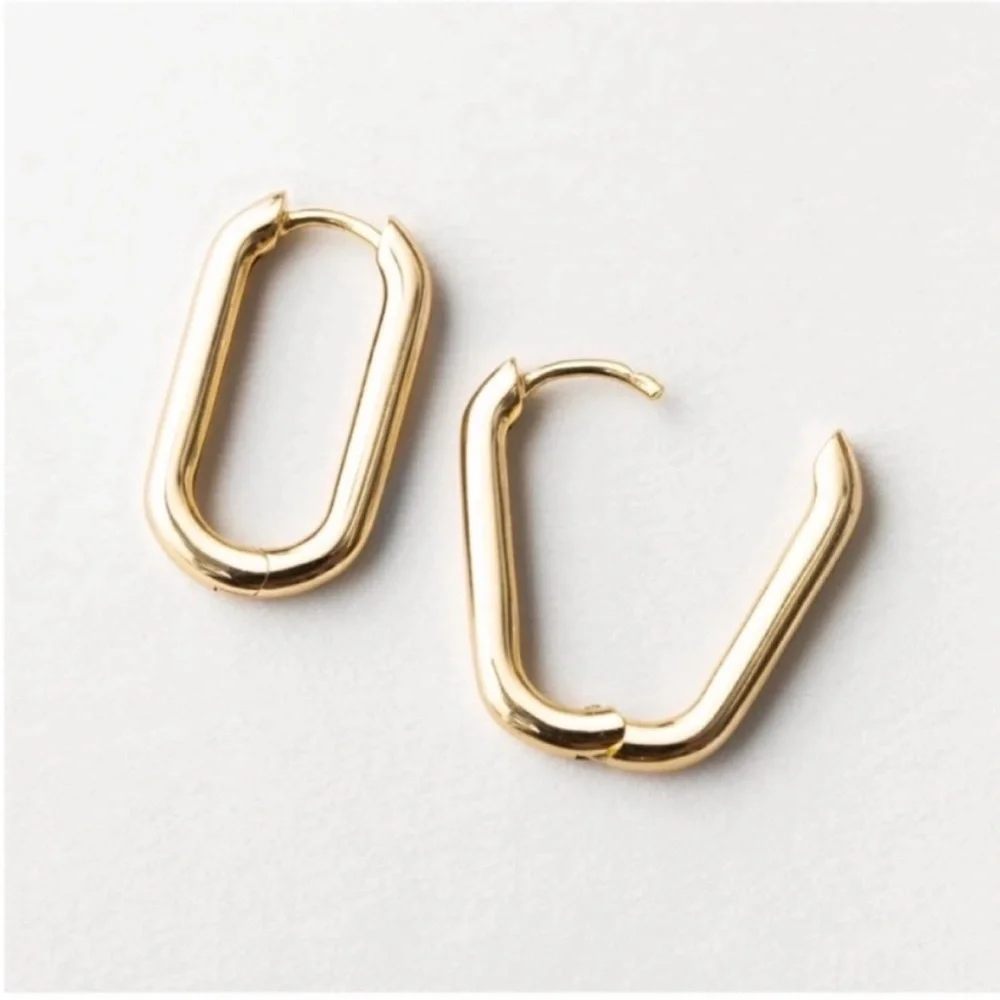 NWOT Madewell Carmine Gold Medium Huggie Earrings
